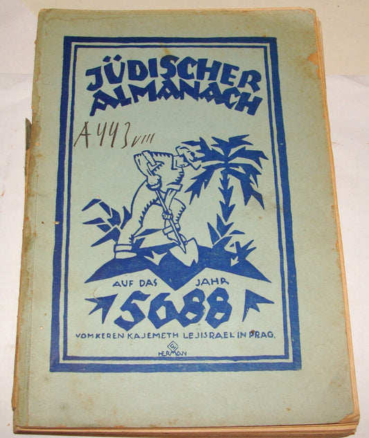 Book Jewish Judaica 1928 National Fund German Czech Prague Zionist Palestine