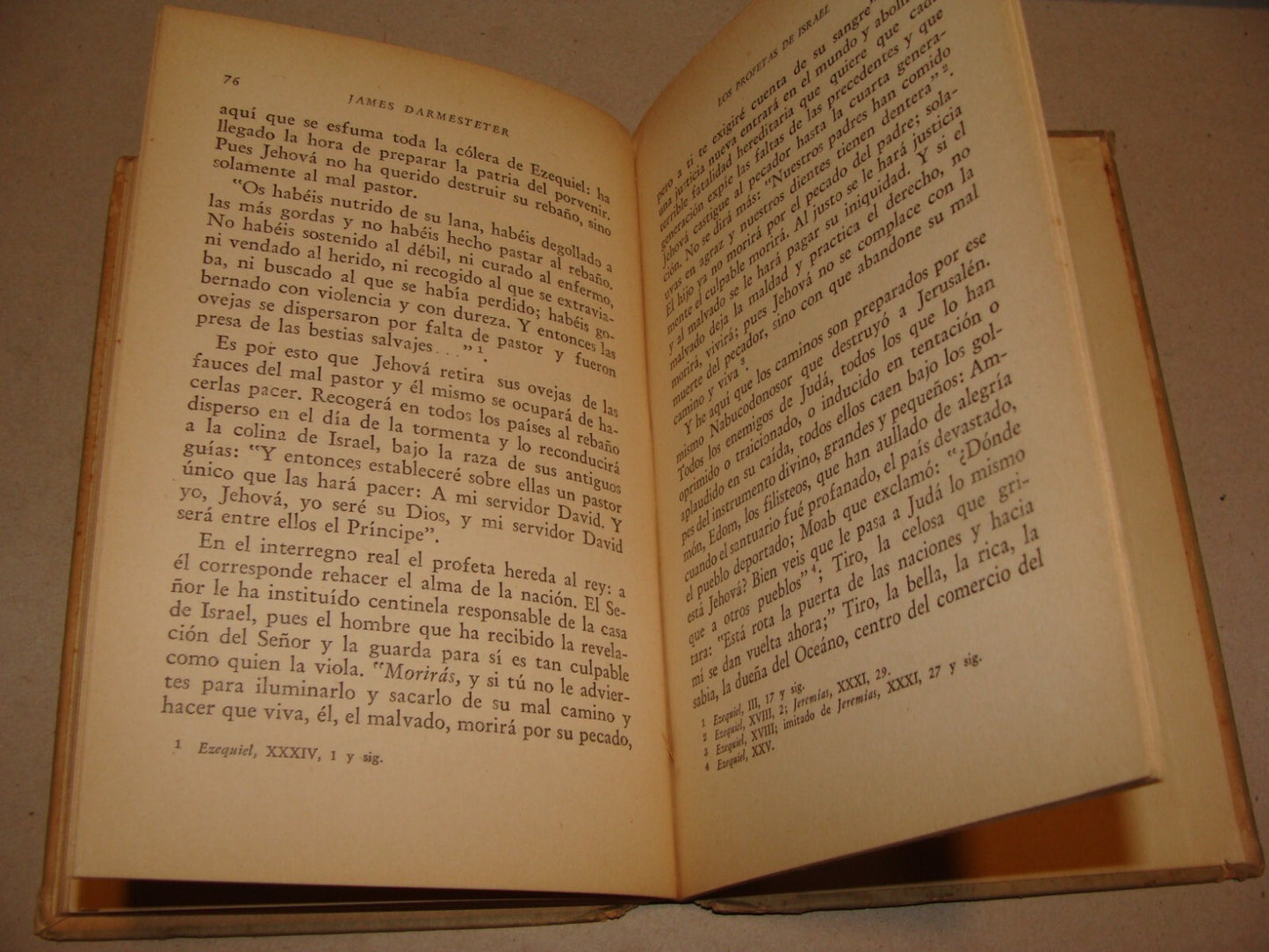 Book Jewish Judaica 1944 Israel Prophets Argentina Spanish Darmesteter