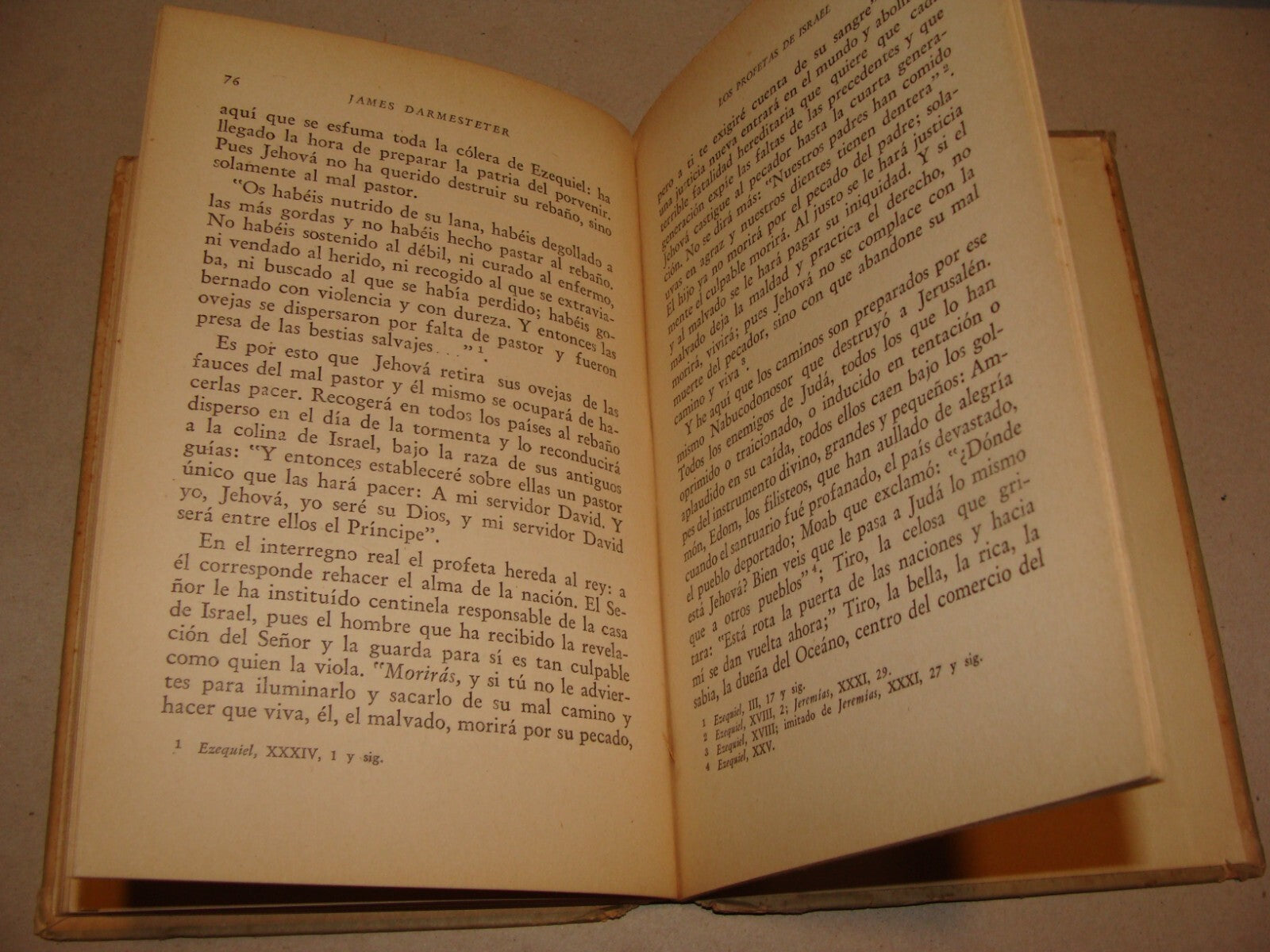 Book Jewish Judaica 1944 Israel Prophets Argentina Spanish Darmesteter