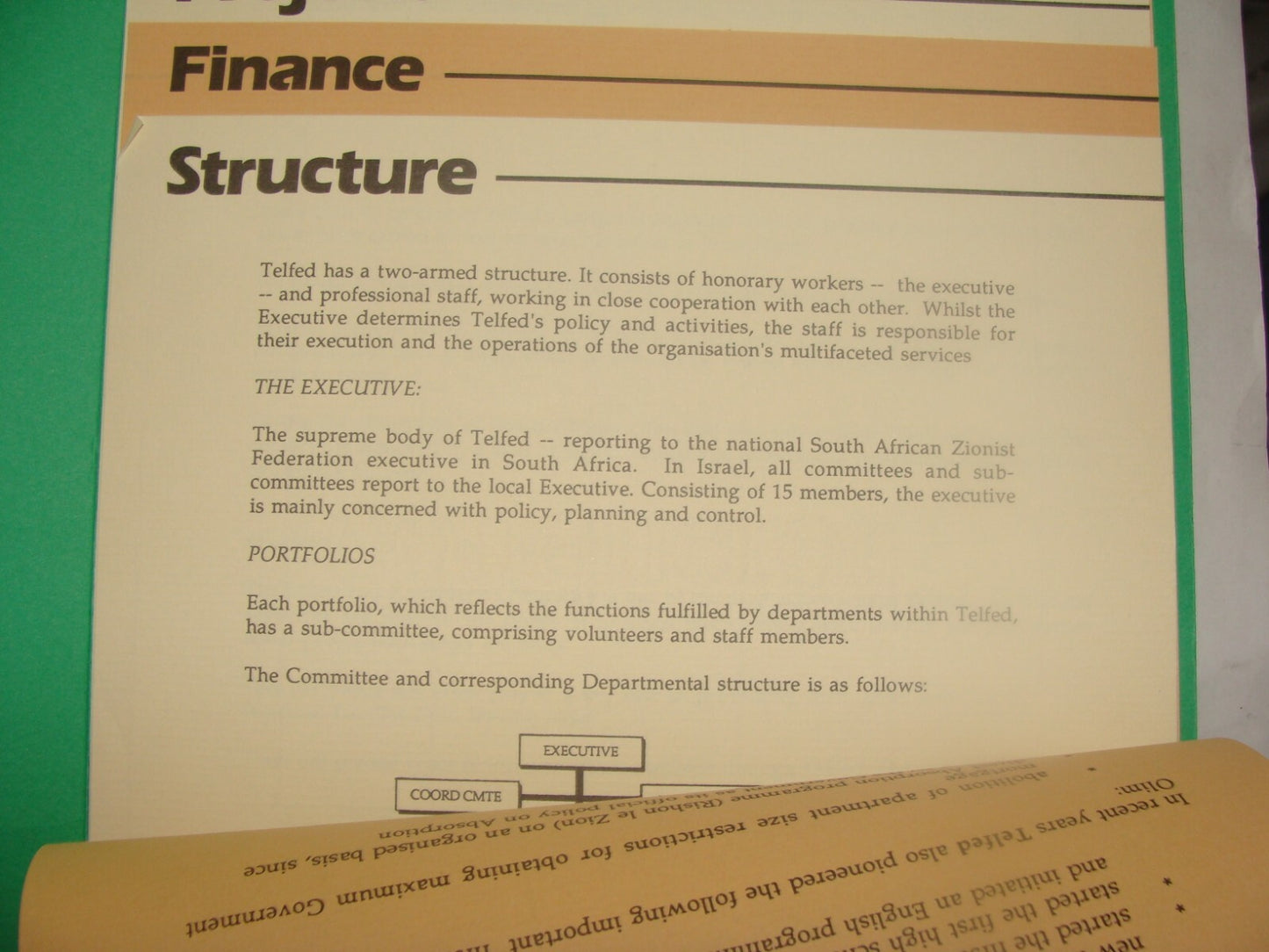 Jewish Judaica Israel South African Zionist Federation Folder TELFED Jews Aliyah