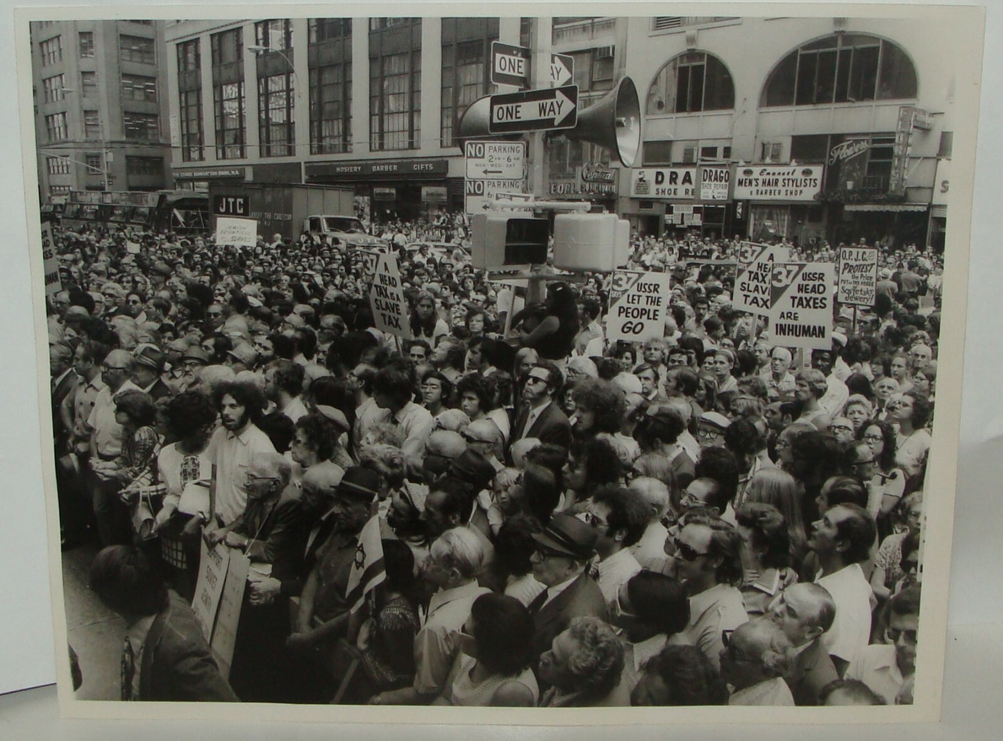 Jewish Judaica 1972 Press Photo Russia Russian Soviet Prisoners March USA NY