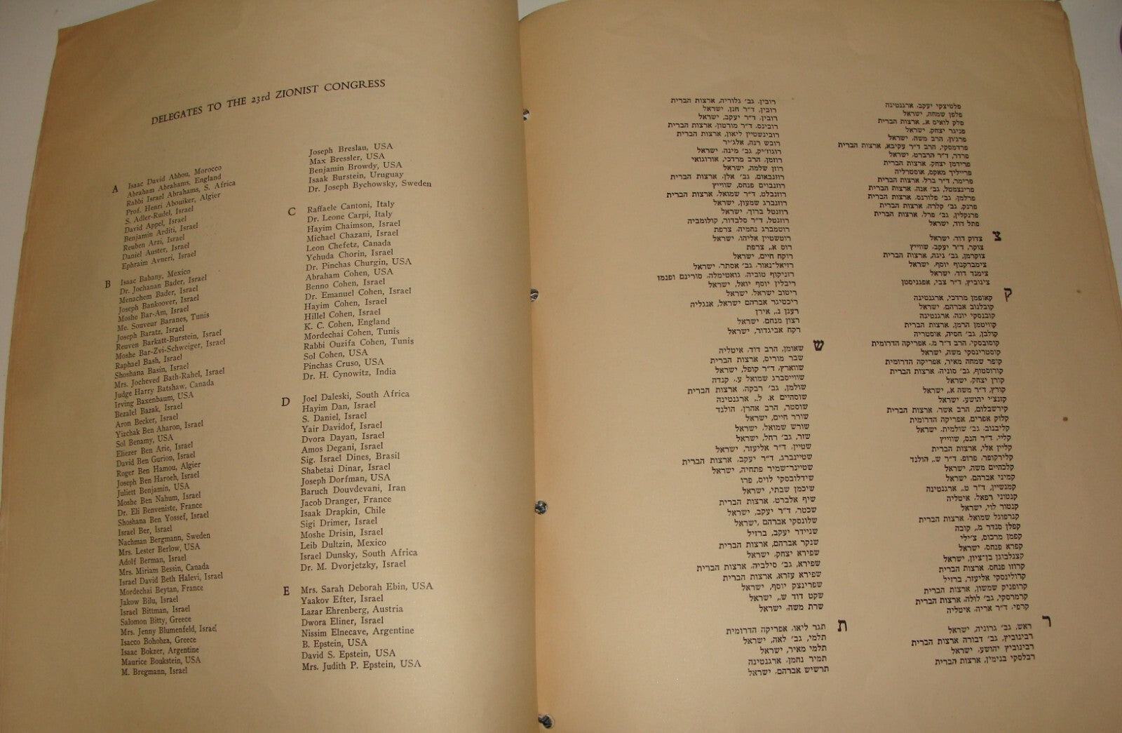 1951 Jewish Judaica Israel Hebrew 23rd Zionist Congress ALLEGIANCE DECLARATION