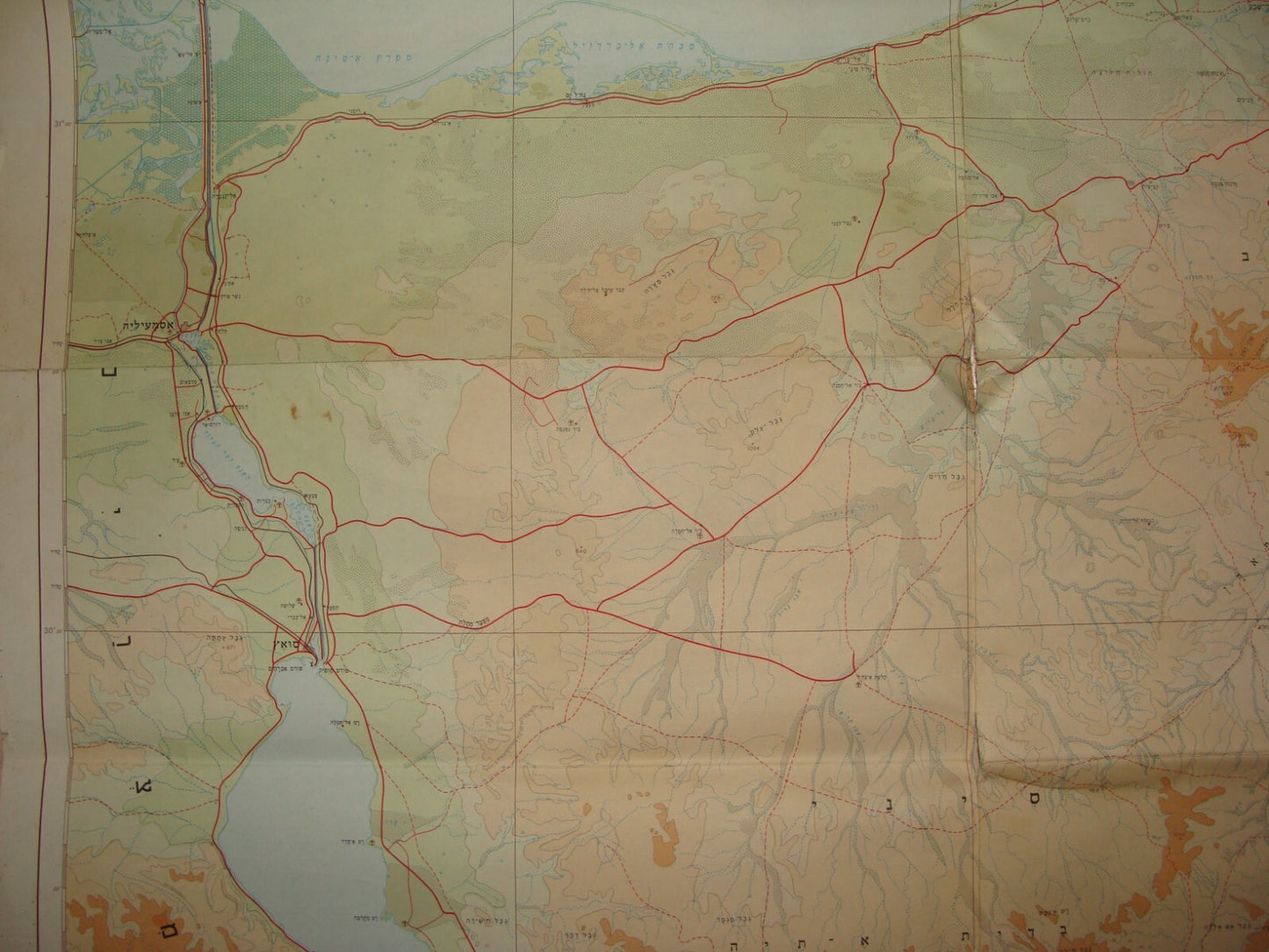 Map Jewish Judaica Israel Post Six Day War Armistice Lines 1967