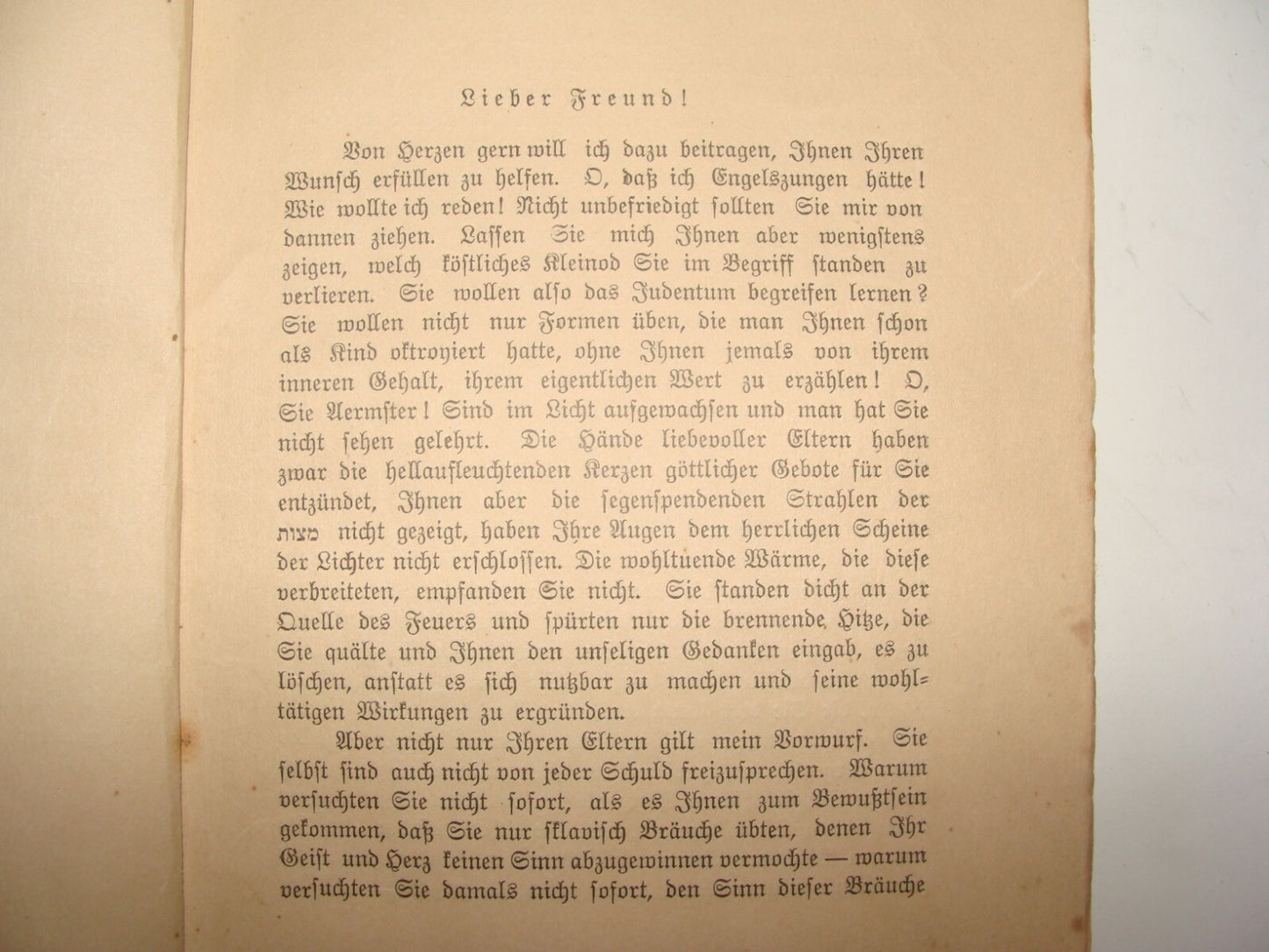 Book Jewish Judaica 1911 German Wilhelm Freyhan Zionist Poland Agudat Israel