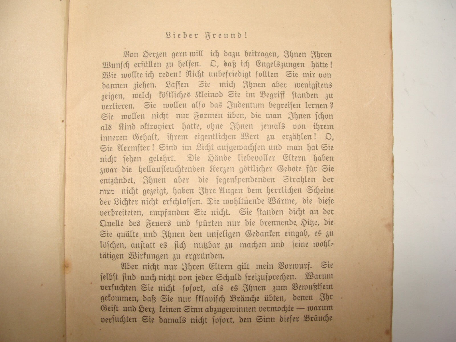 Book Jewish Judaica 1911 German Wilhelm Freyhan Zionist Poland Agudat Israel