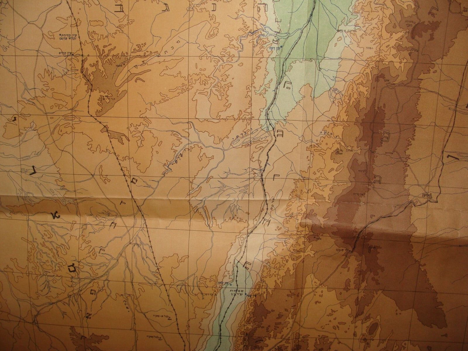 MAP Palestine Jewish Judaica 1940s ISRAEL LARGE 1:500.00 66X98 CM
