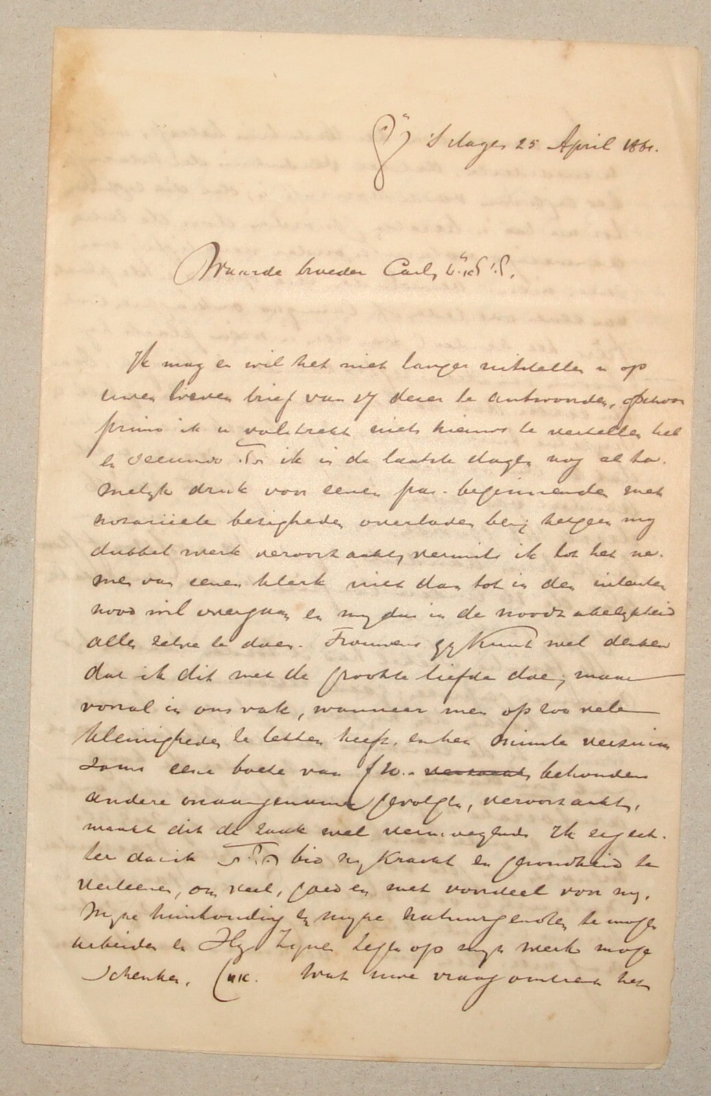 Germany Letter Jewish Antique 1881 German   ? Judaica Hebrew "AMEN"