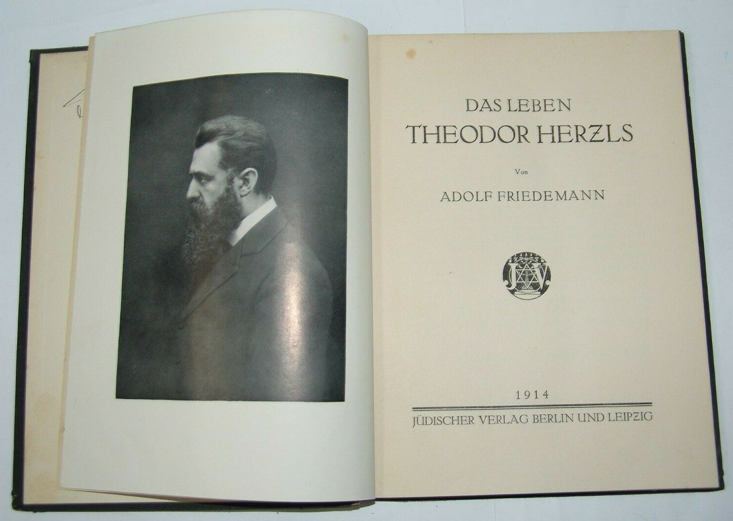 Jewish Judaica zionist zionism Das Leben Theodor Herzls Herzl by Friedemann 1914