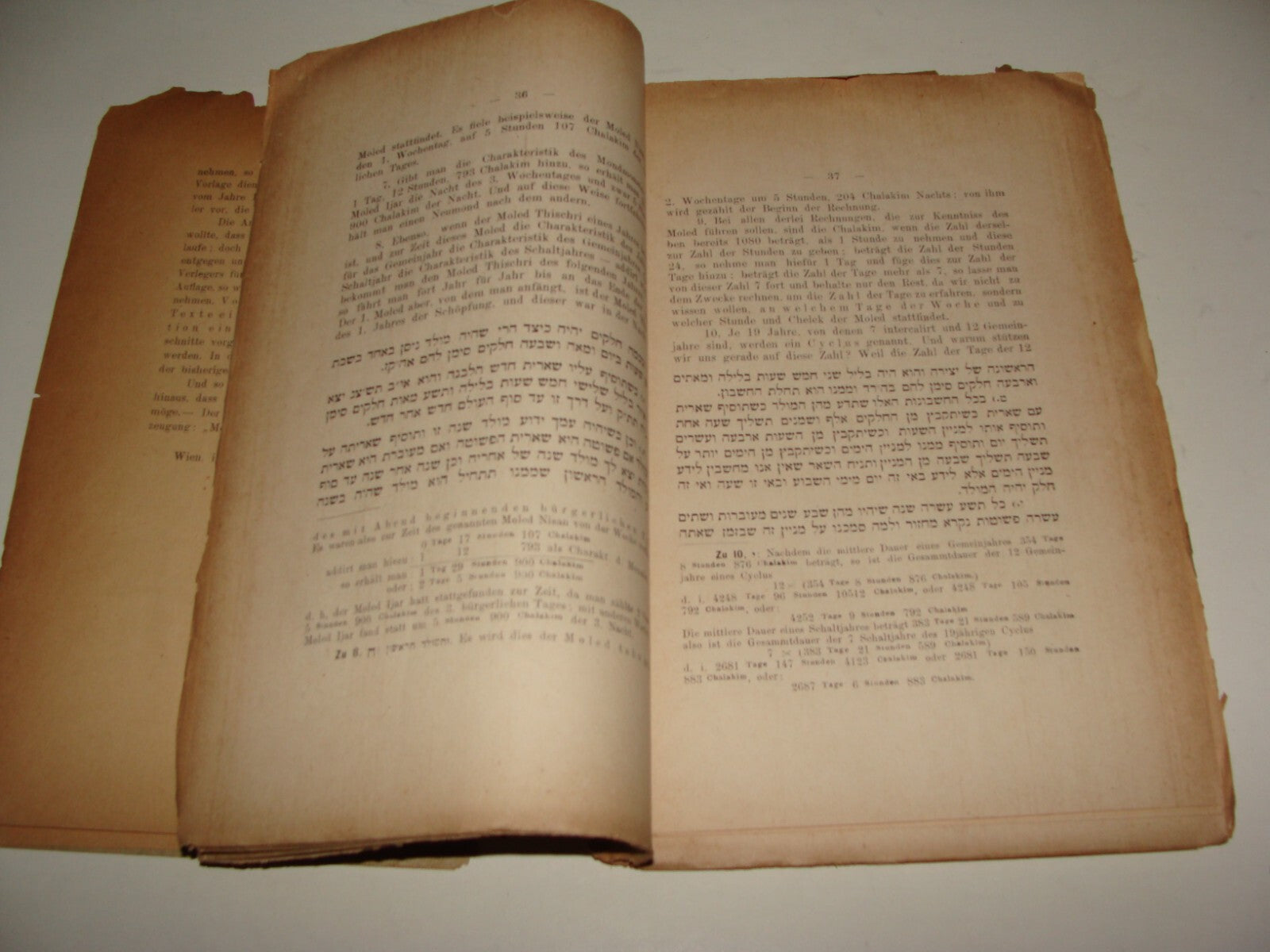 Germany Book Jewish RARE Judaica 1889 German Rabbi Maimonides Astronomy MAHLER