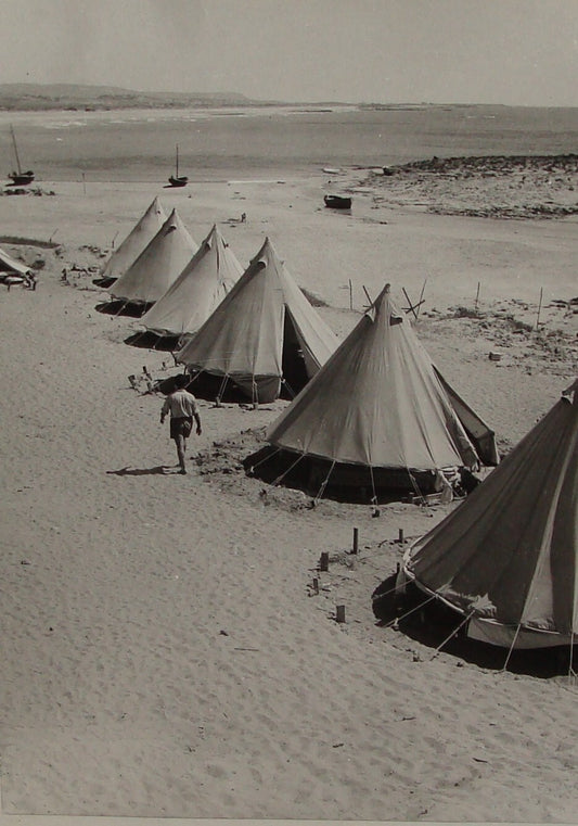 Photo Print 1939 Palestine Israel ATLIT Jewish Judaica Hebrew Pioneers GORDONIA