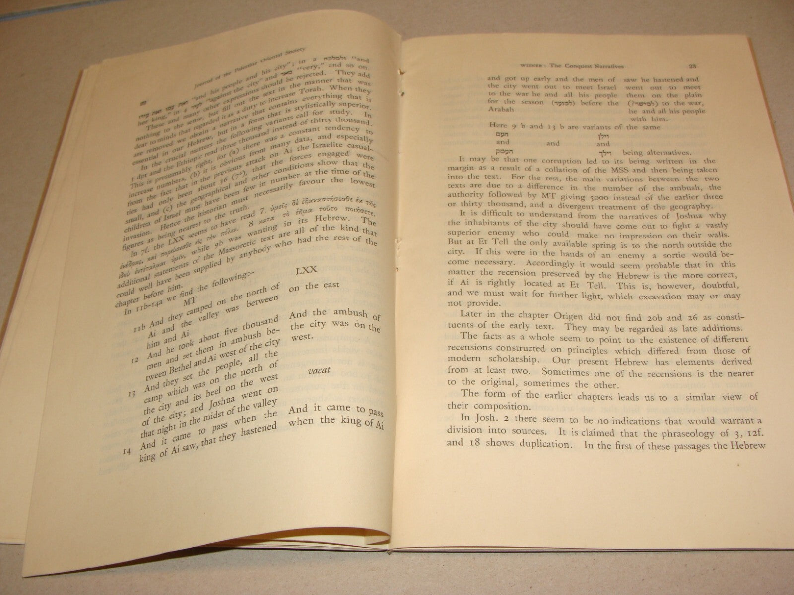 $ Journal Palestine 1929 Israel Oriental Society x2 Jewish Judaica