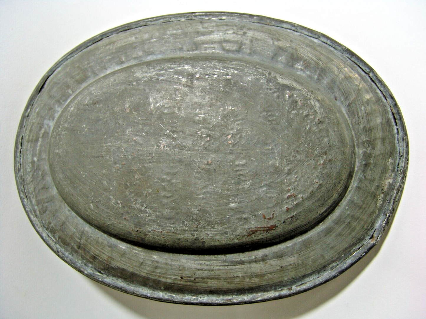 jewish judaica persian cooper oval amulet plate tray art hebrew