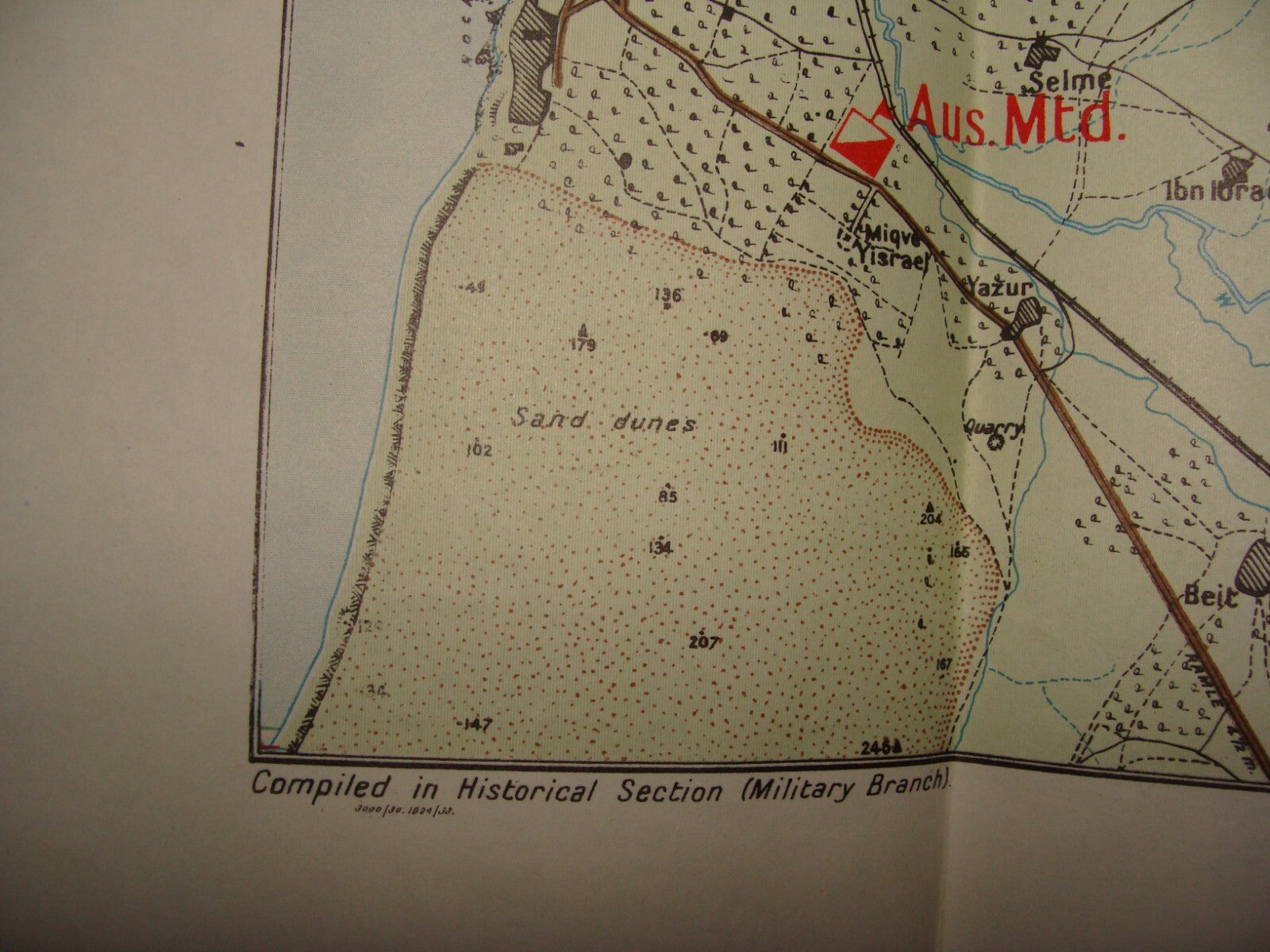 Palestine Israel Megiddo Map Army Military WWI Turkish British Army Military