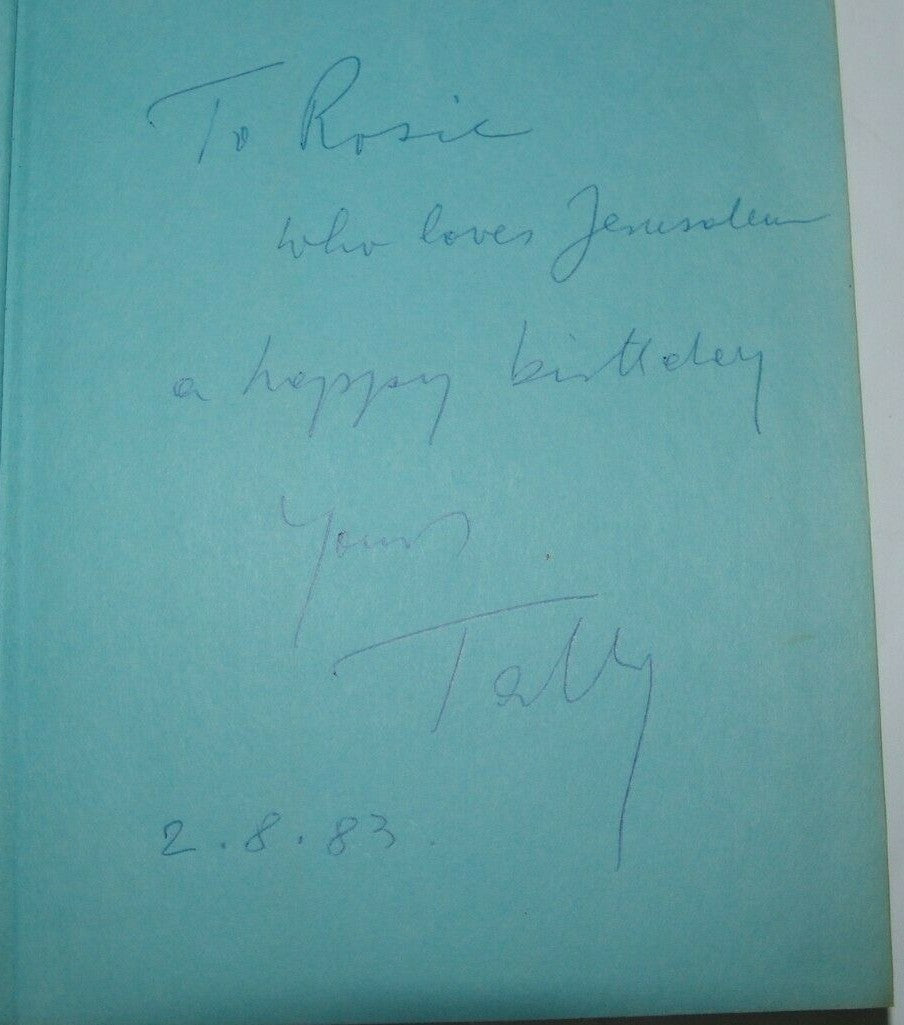 Book Jewish For Jerusalem a Life by TEDDY KOLLEK signed dedication israel