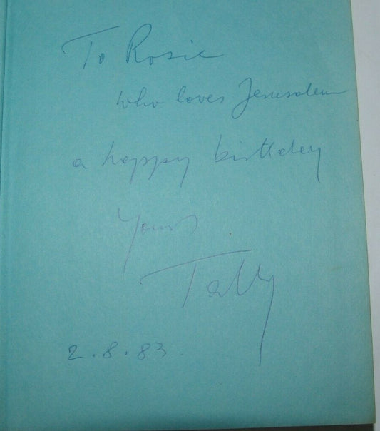 Book Jewish For Jerusalem a Life by TEDDY KOLLEK signed dedication israel