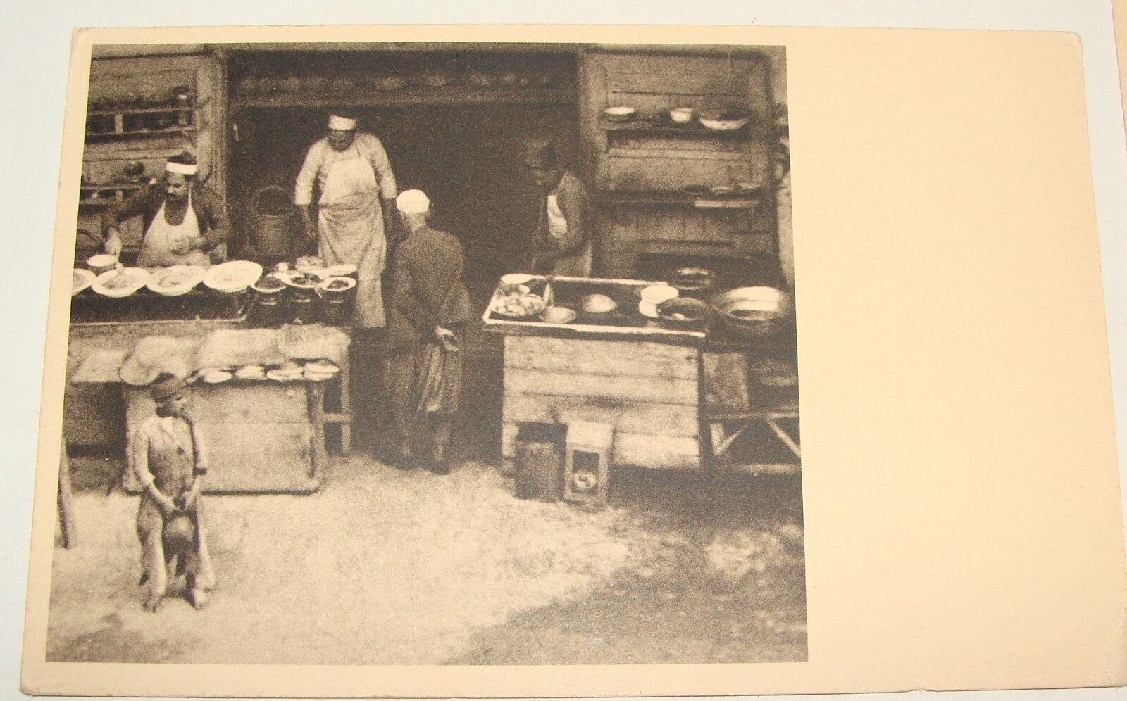 $ Photo Palestine Card 1930s Israel JAFFA Postcard x2 Arab Coffee Restaurant