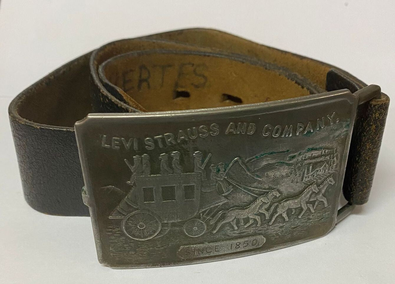 Rare Original Levi Strauss & Company Metal Belt Buckle Levis Levi's