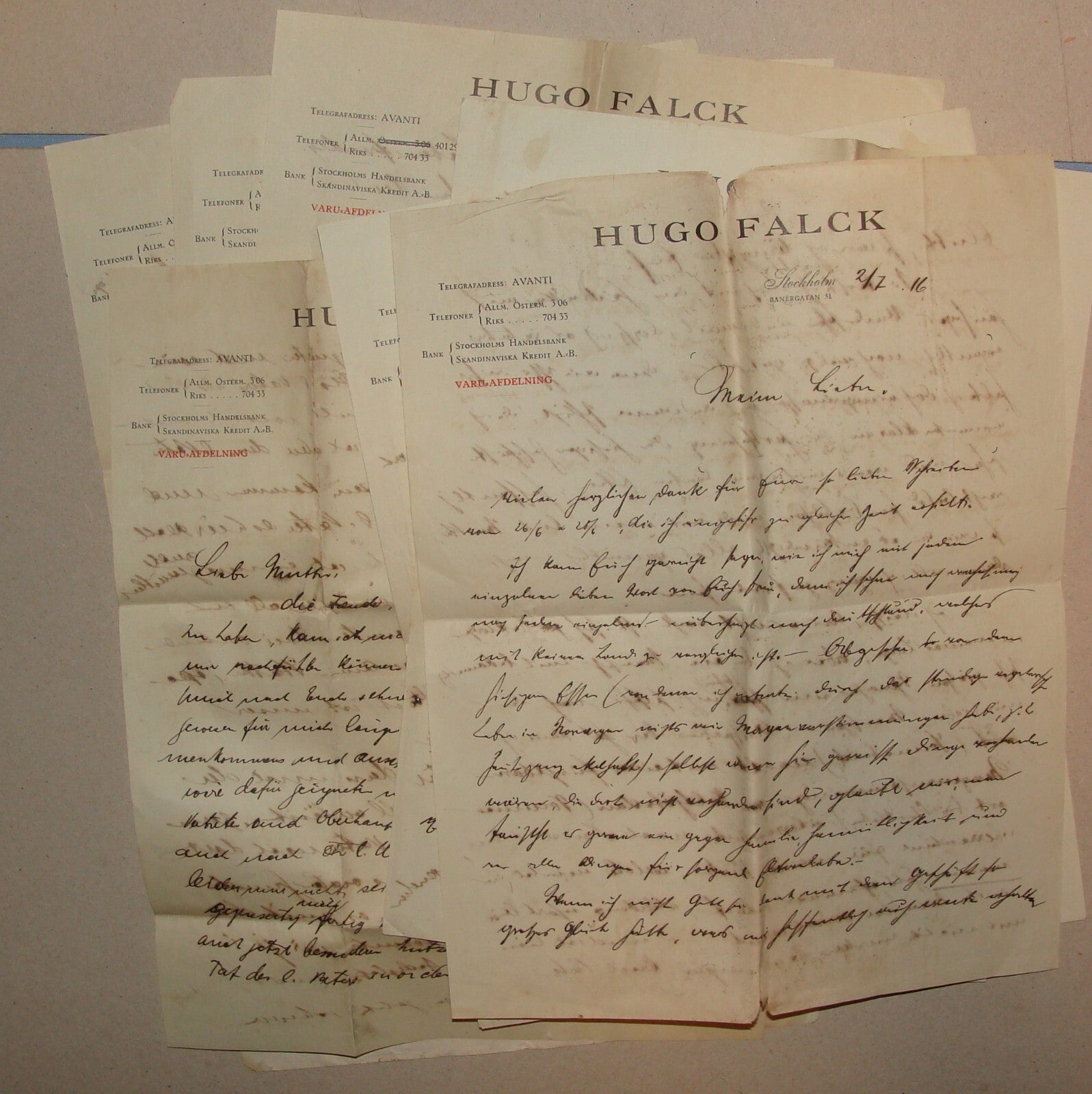 Germany Letter Jewish Judaica 1910s Sweden Stockholm HUGO FALCK Lot German