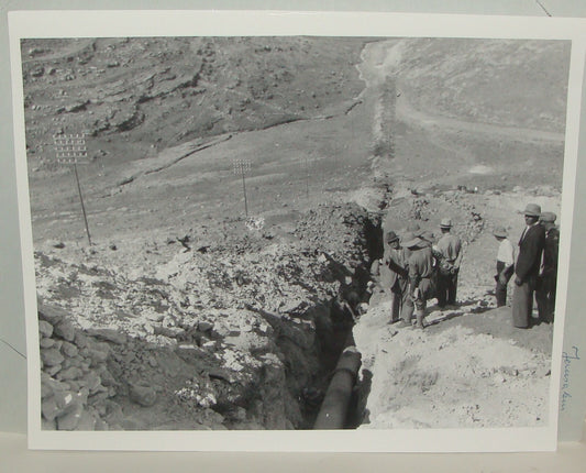 Photo Print Palestine MATSON , 1930s Israel Jerusalem Water Work Kolunia Motza