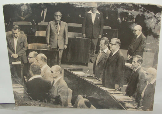 Photo Jewish 1970s Israel Israeli Ben Gurion Memorial M. Begin Moshe Dayan