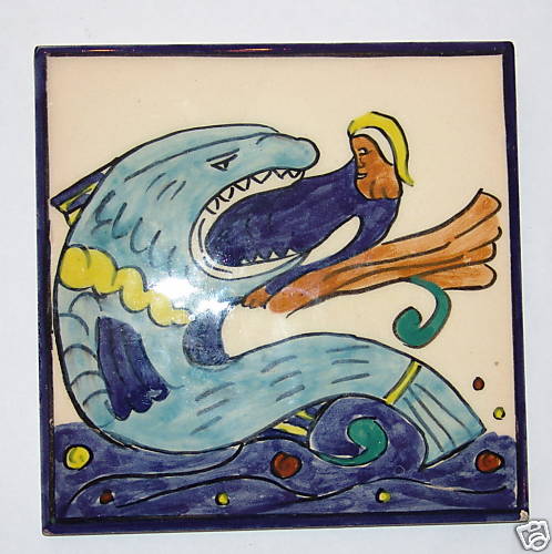 Handpainted Armenian Ceramic Tile, Jerusalem