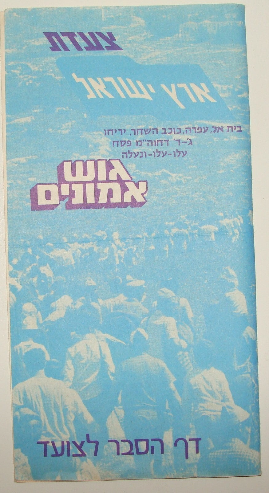 Jewish Judaica Israel Hebrew 1977 Settlement Parade Lot Badge Protest גוש