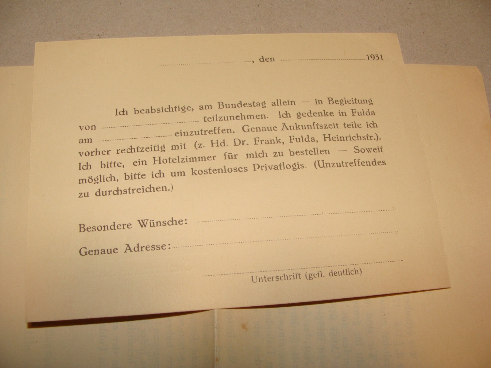 Germany Letter Jewish Judaica 1931 German Fulda Academy