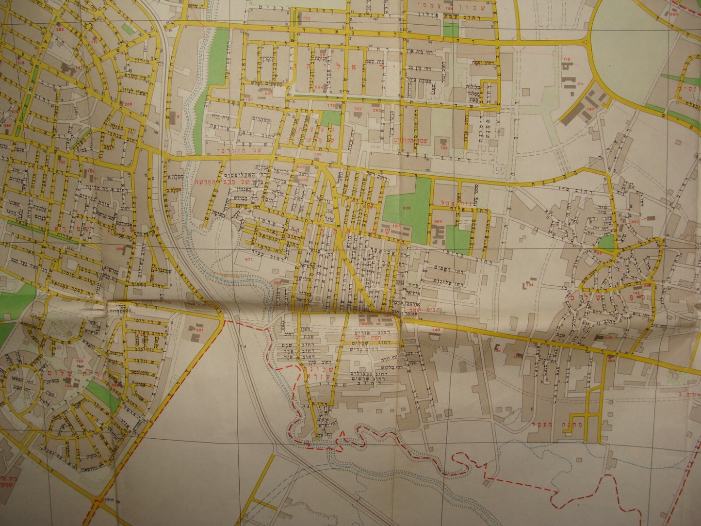 Map Jewish Israel 1964 TEL AVIV Ramat Gan Givatayim Bnei Brak Gush Dan