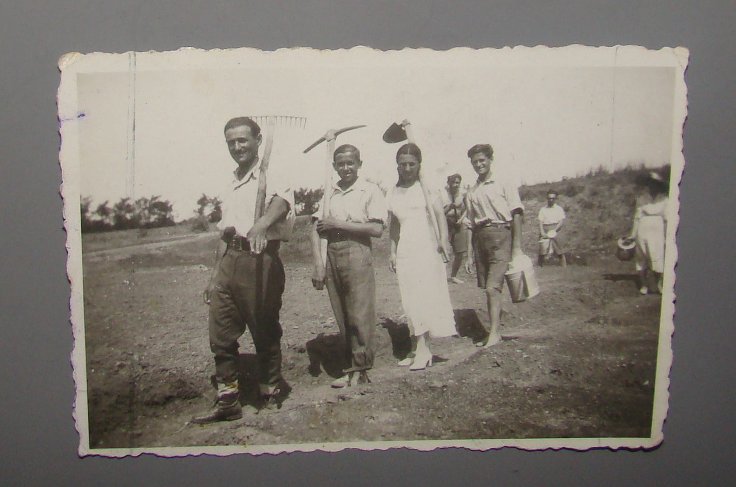Photo Jewish judaica 1930's Romania Bucharest Jews Zionist Israel Training Farm