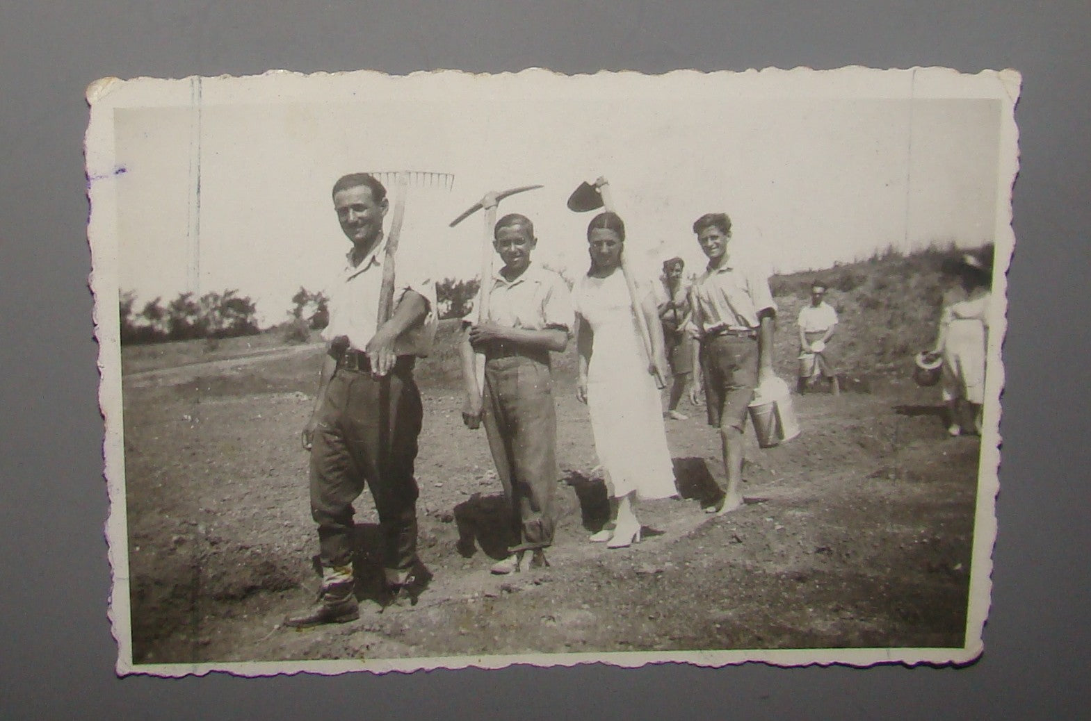 Photo Jewish judaica 1930's Romania Bucharest Jews Zionist Israel Training Farm