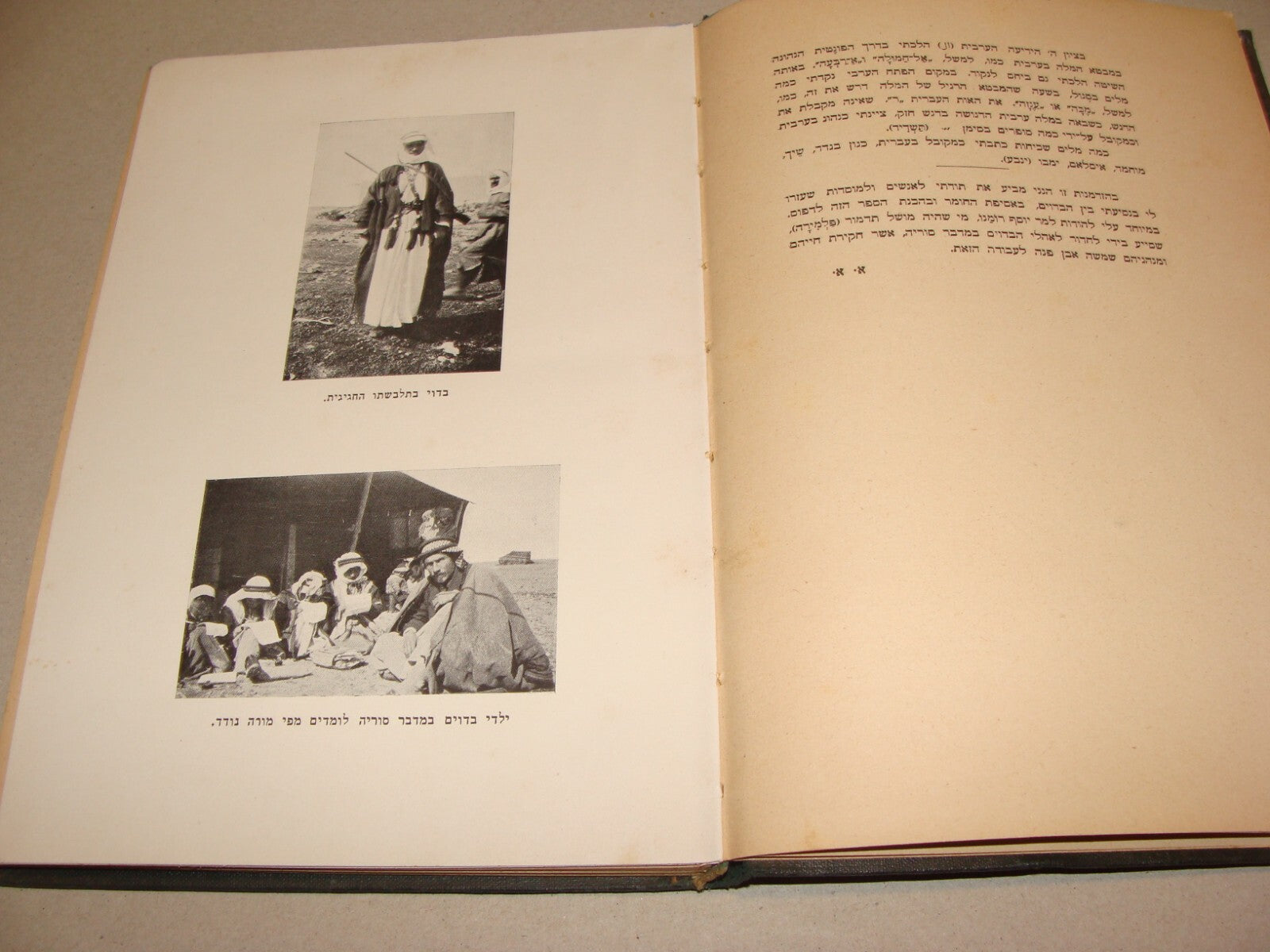 Book Palestine 1933 Israel Hebrew Arab Arabic Bedouin History Culture Folklore
