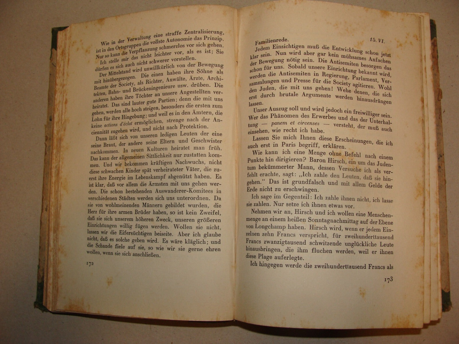 Germany Book Jewish Judaica 1922 German   HERZL History Zionism