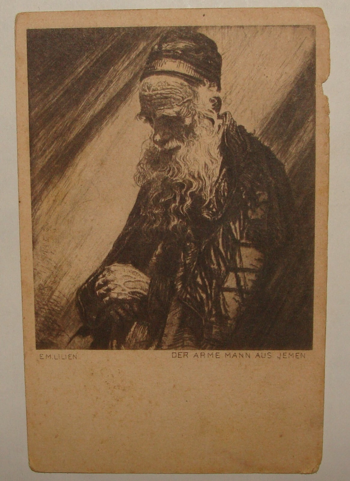 Card Jewish Judaica LILIEN Art Postcard Yemenite Jew