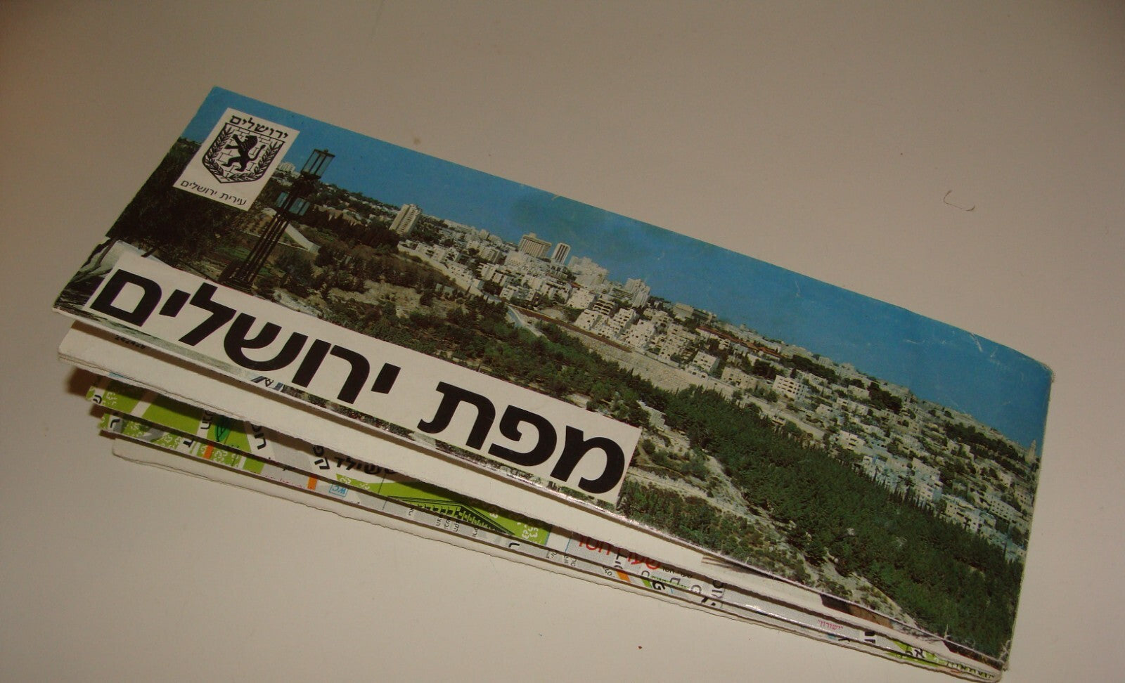 Map Jewish Judaica Israel JERUSALEM 1990 Guide