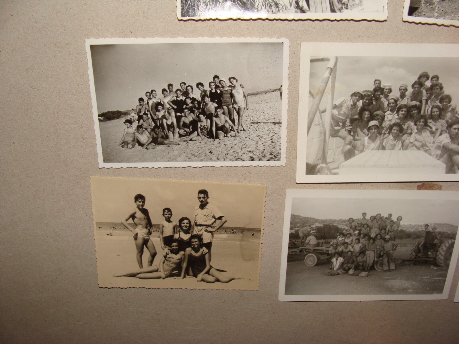 Photo Jewish 1952 Israel Kids Children Youth Movement School Camp Nir Etzion x8