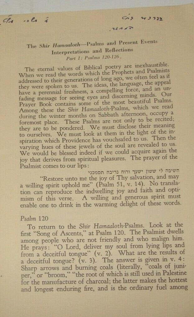 Booklet Jewish Judaica England Britain Rabbi Samuel Daiches SIGNED London 1949