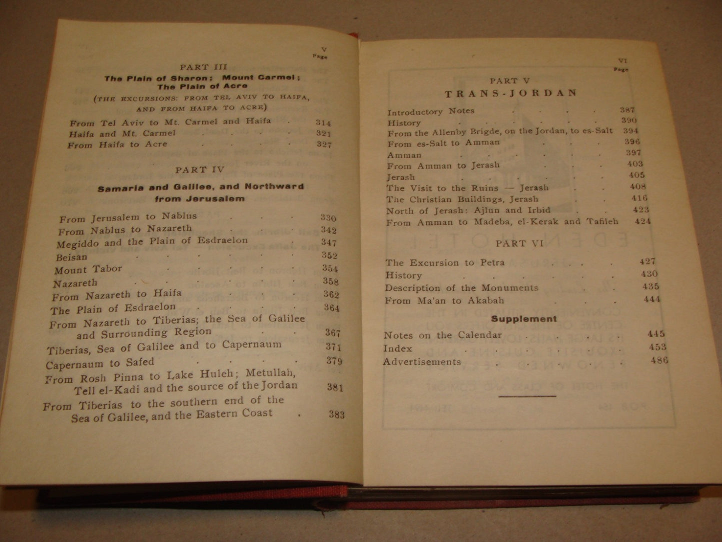 Book Palestine Guide including Trans Jordan Travel 1946 Israel Jerusalem Matson