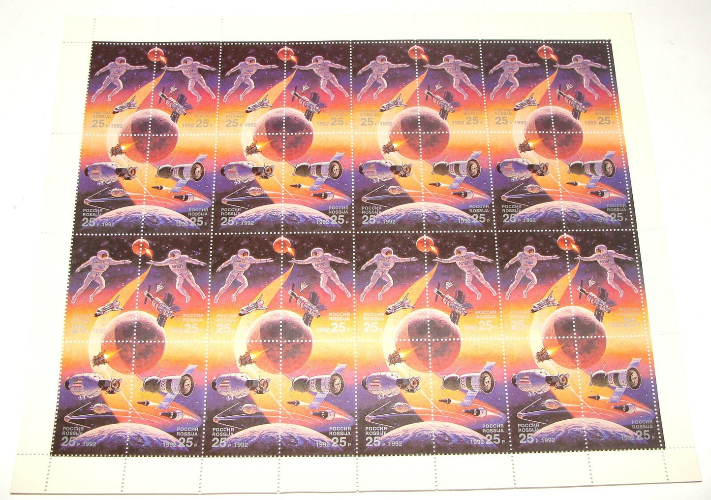 1992 Russia Russian Rossija Stamp Stamps Lot Sheet Astronauts Space