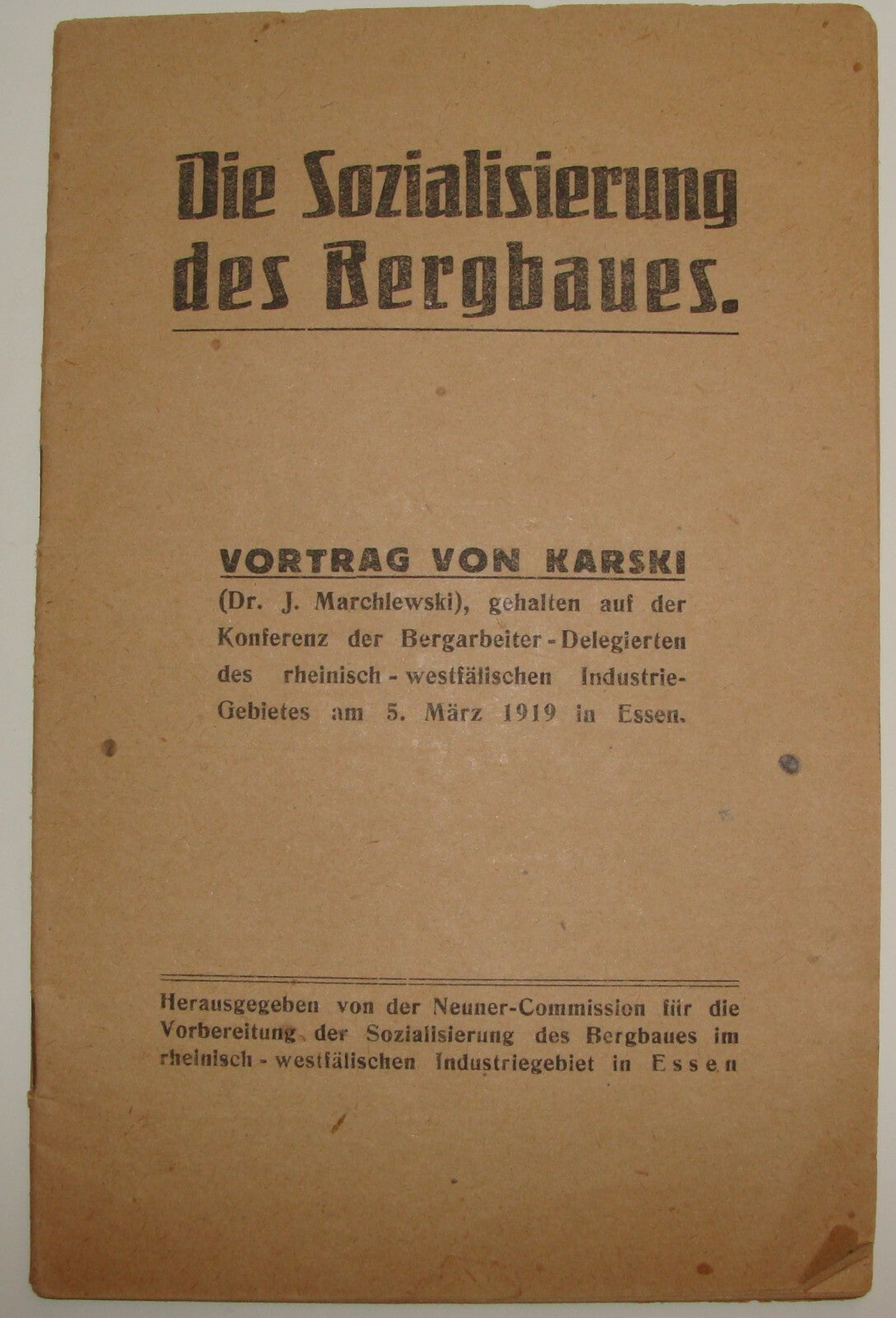 Germany Booklet Jewish Poland Polish Communist Julian Marchewski 1919 Essen