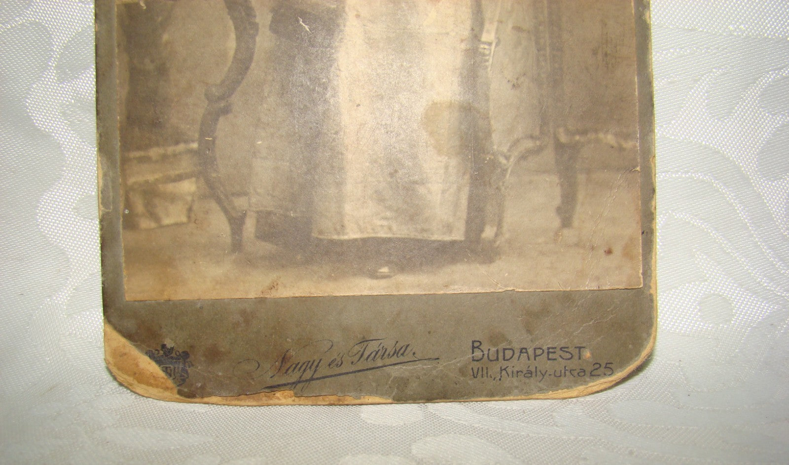 Photo Jewish Judaica Antique Hungary Budapest CDV Cabinet Writing