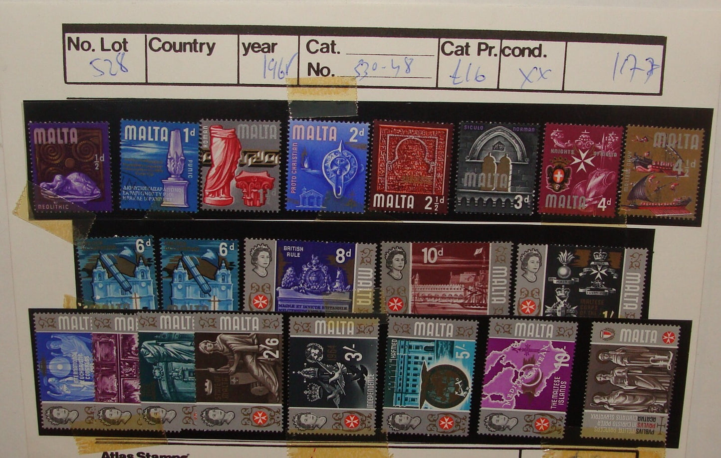 1960s MALTA Stamp Collection MNH