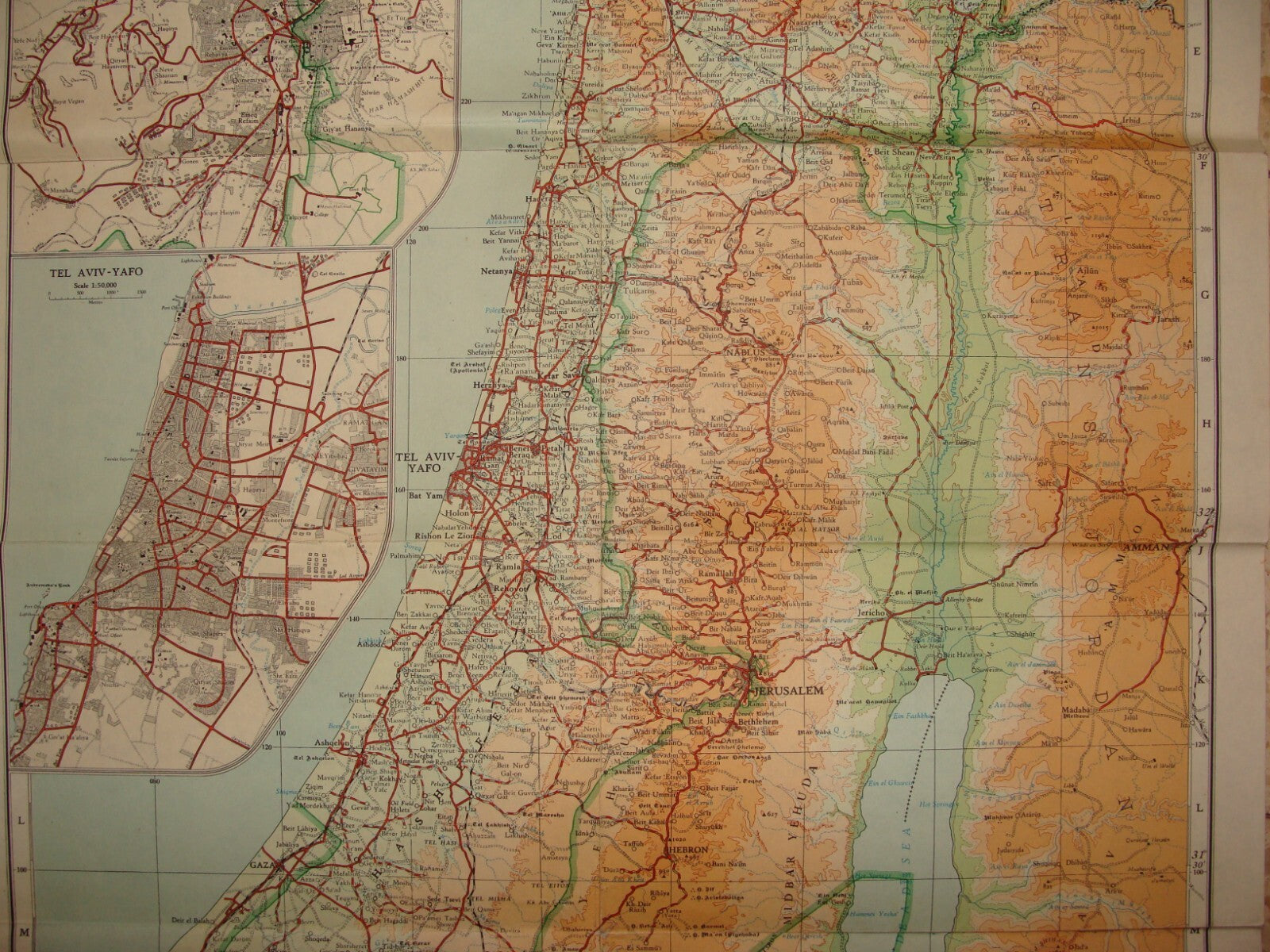 Ad Israel 1960s Road Map Discount Bank PRE SIX DAY WAR