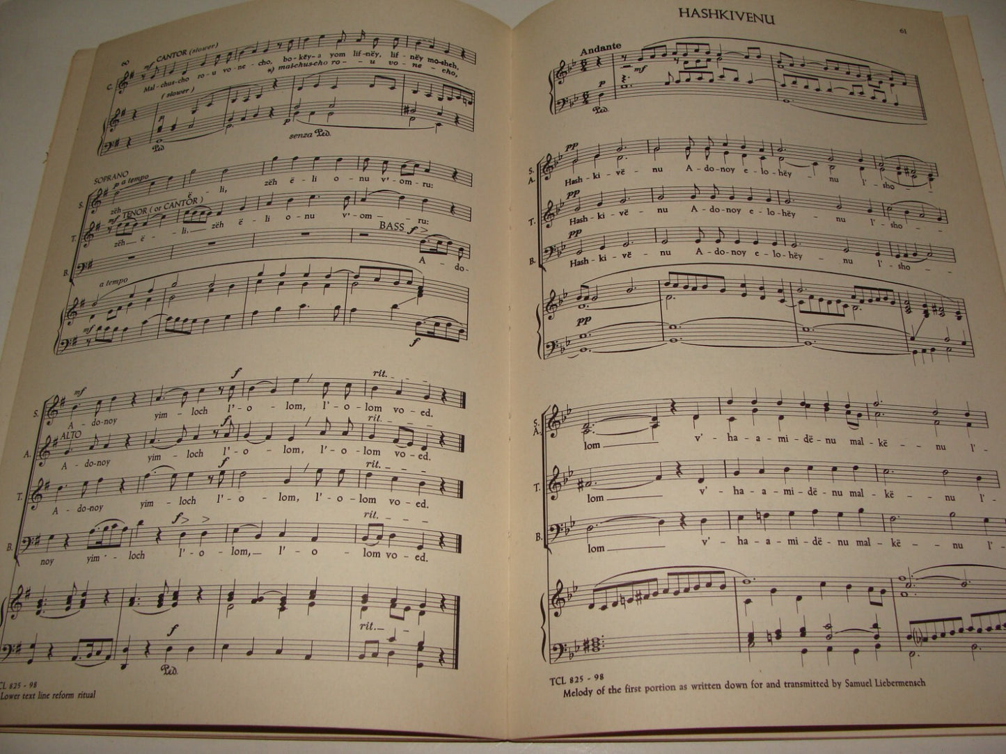 $ Book Jewish American Judaica 1958 Evening Service Sabbath Festivals Songs Tabs