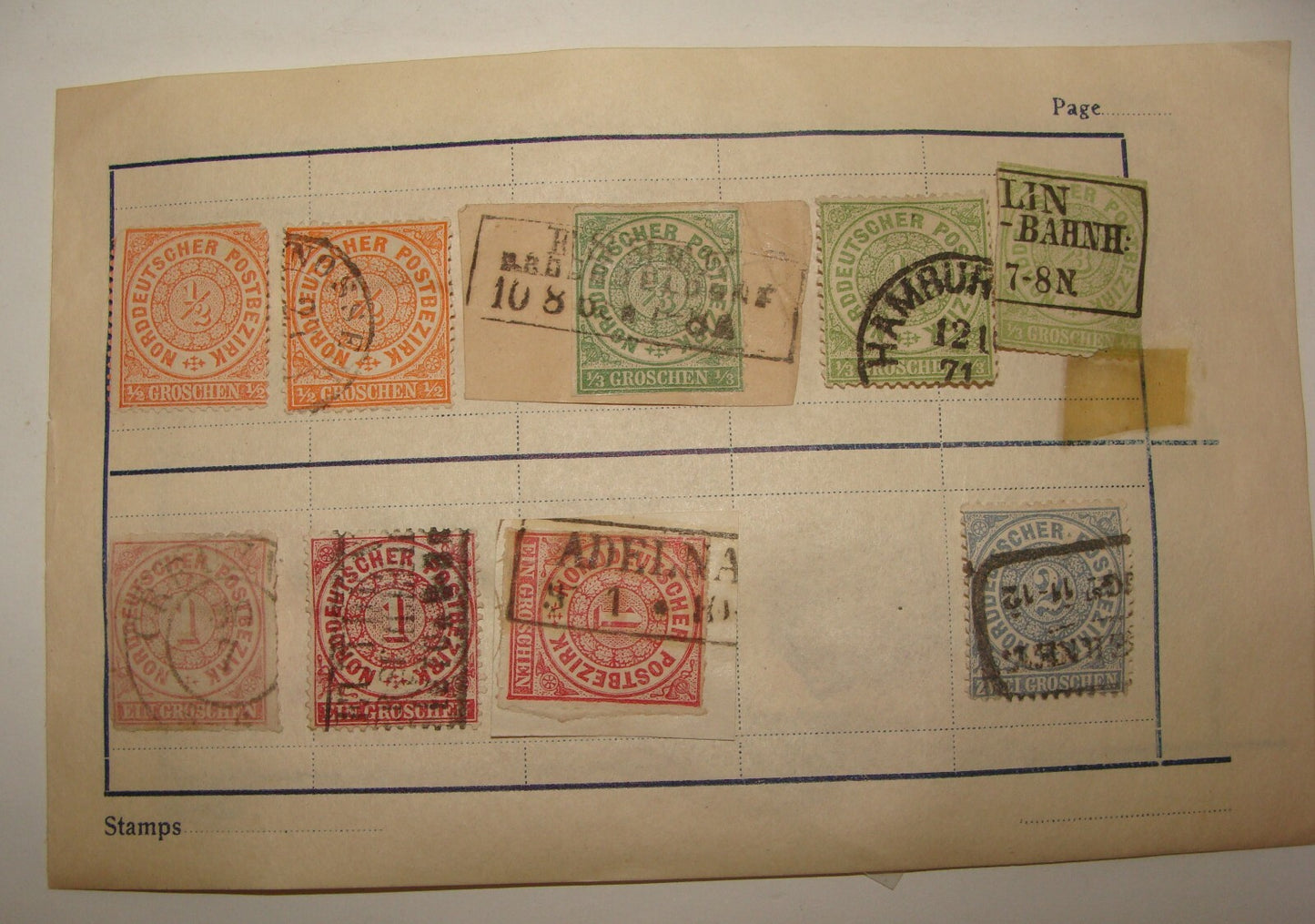Germany Antique German   Norddeutsche Postbezirk Stamp Stamps Lot