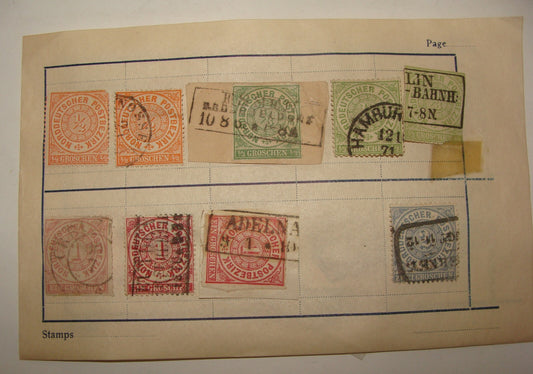 Germany Antique German   Norddeutsche Postbezirk Stamp Stamps Lot