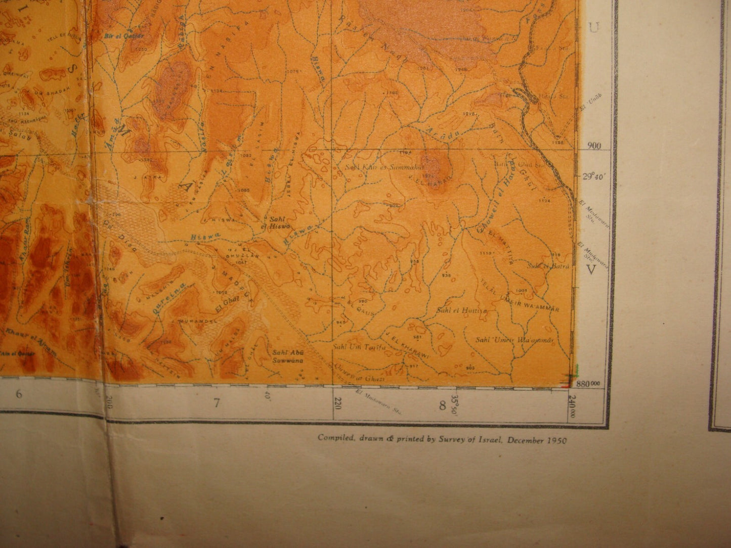 1950 ISRAEL Map Jewish National Fund Jubilee Zionist JNF KKL Land LARGE SIZE