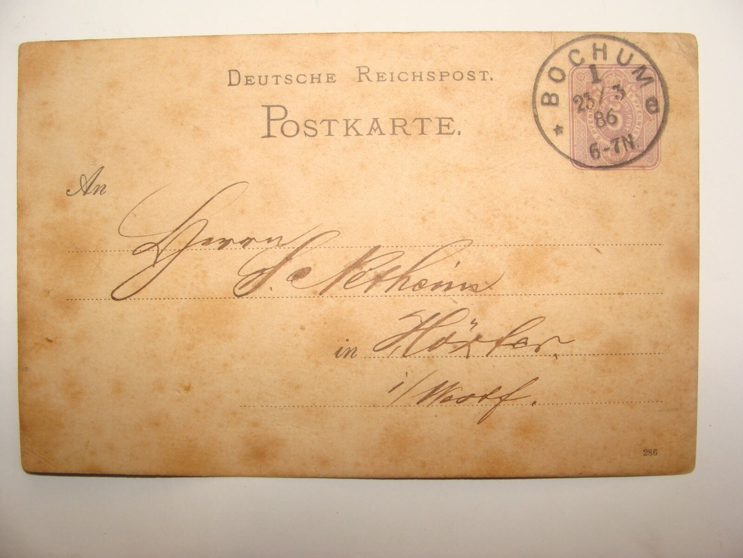 Germany 1886 German   Letter postcard Stationery Stamp Bochum