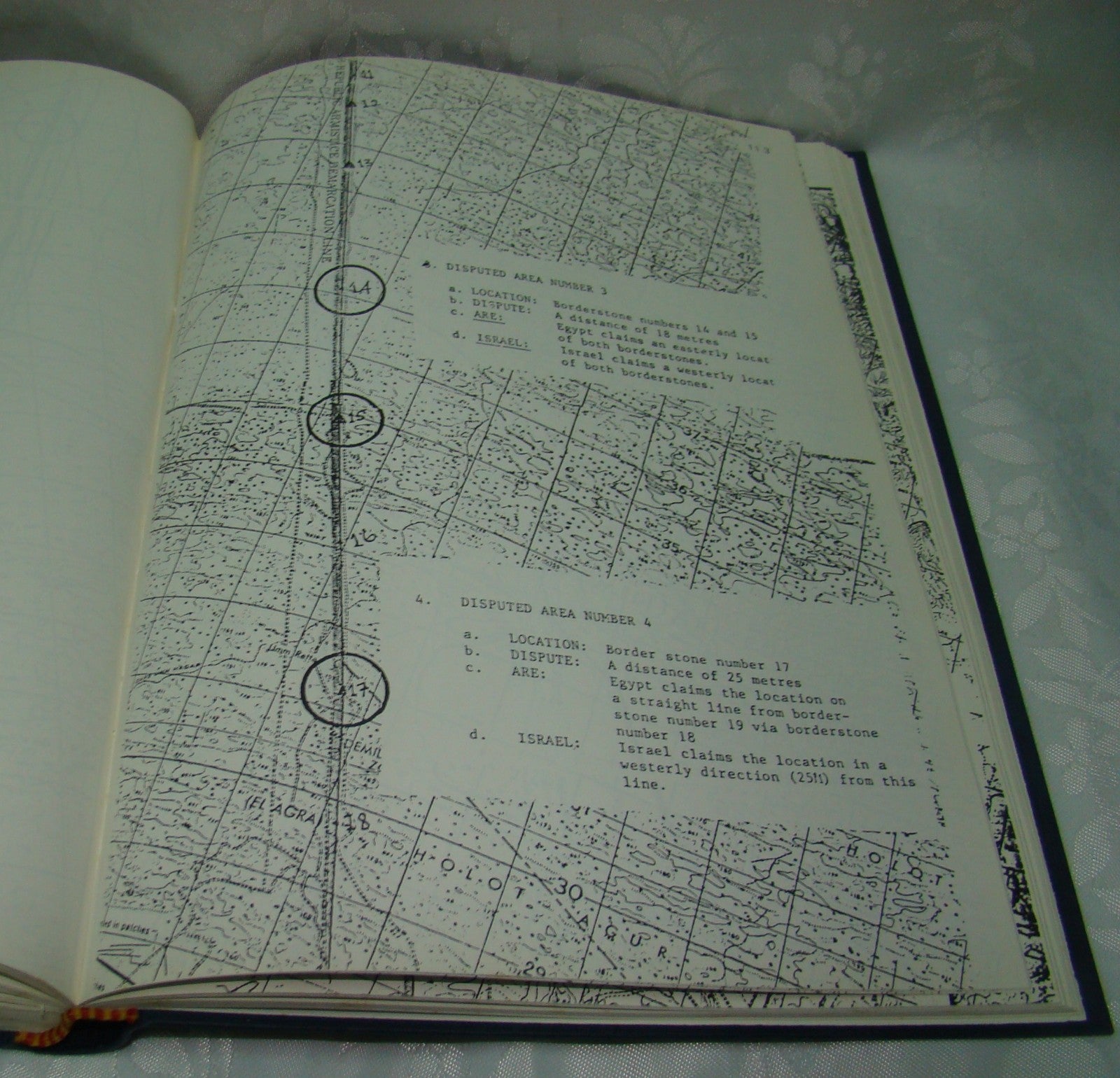 Egypt Israel 1986 Compromise 1986 Arbitration Tribunal Peace Book Palestine Map