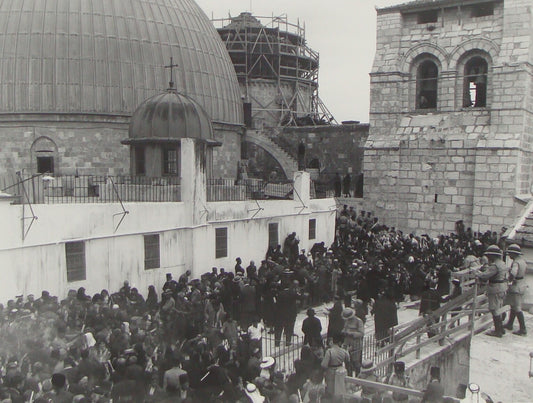 Photo Print, Palestine Israel Jerusalem 1930s Holy Fire Christian Greek Covenant