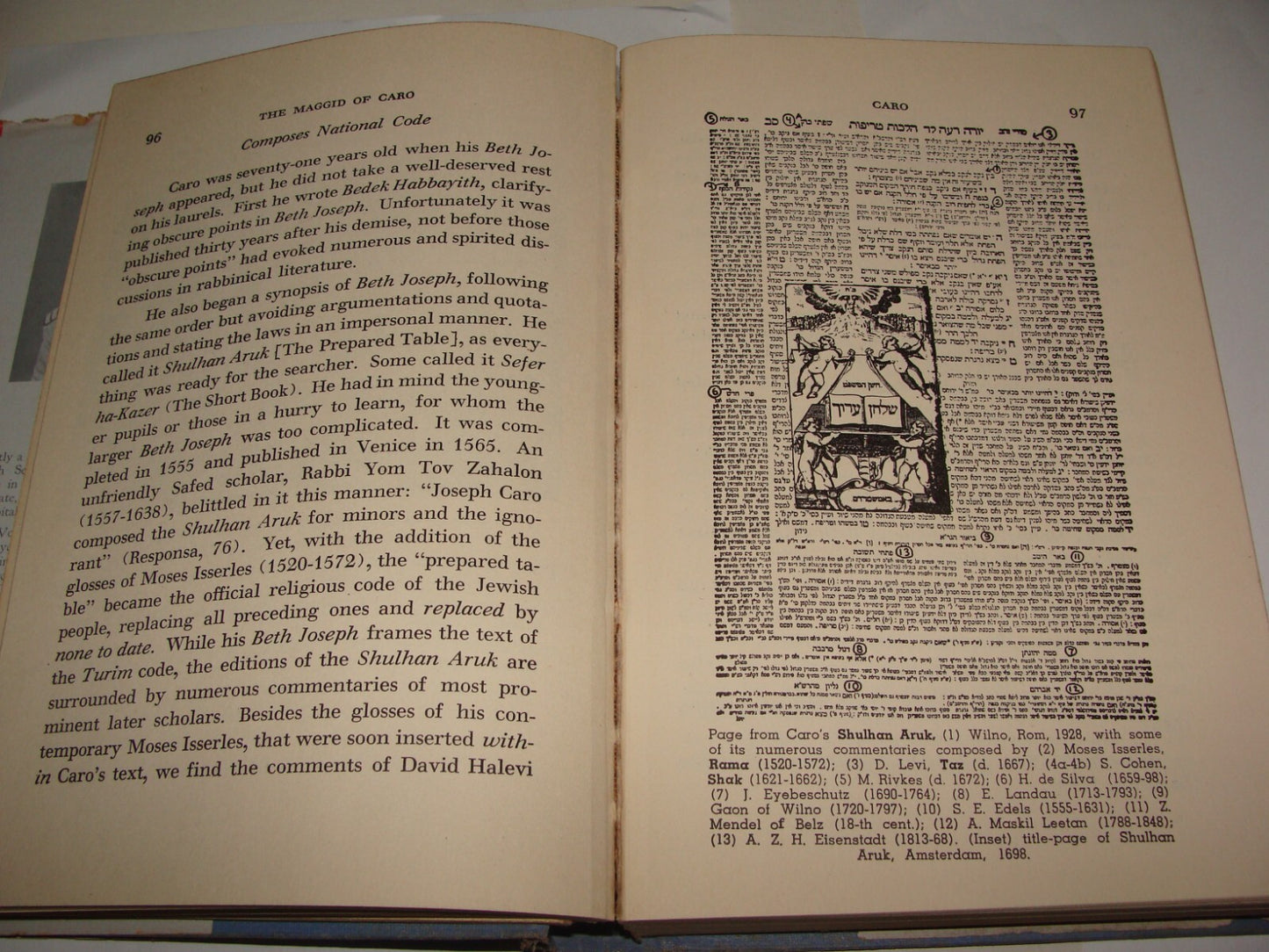 Book Jewish Judaica 1949 Rabbi JOSEPH CARO MAGGID Kabbalah By HIRSCH LEIB GORDON